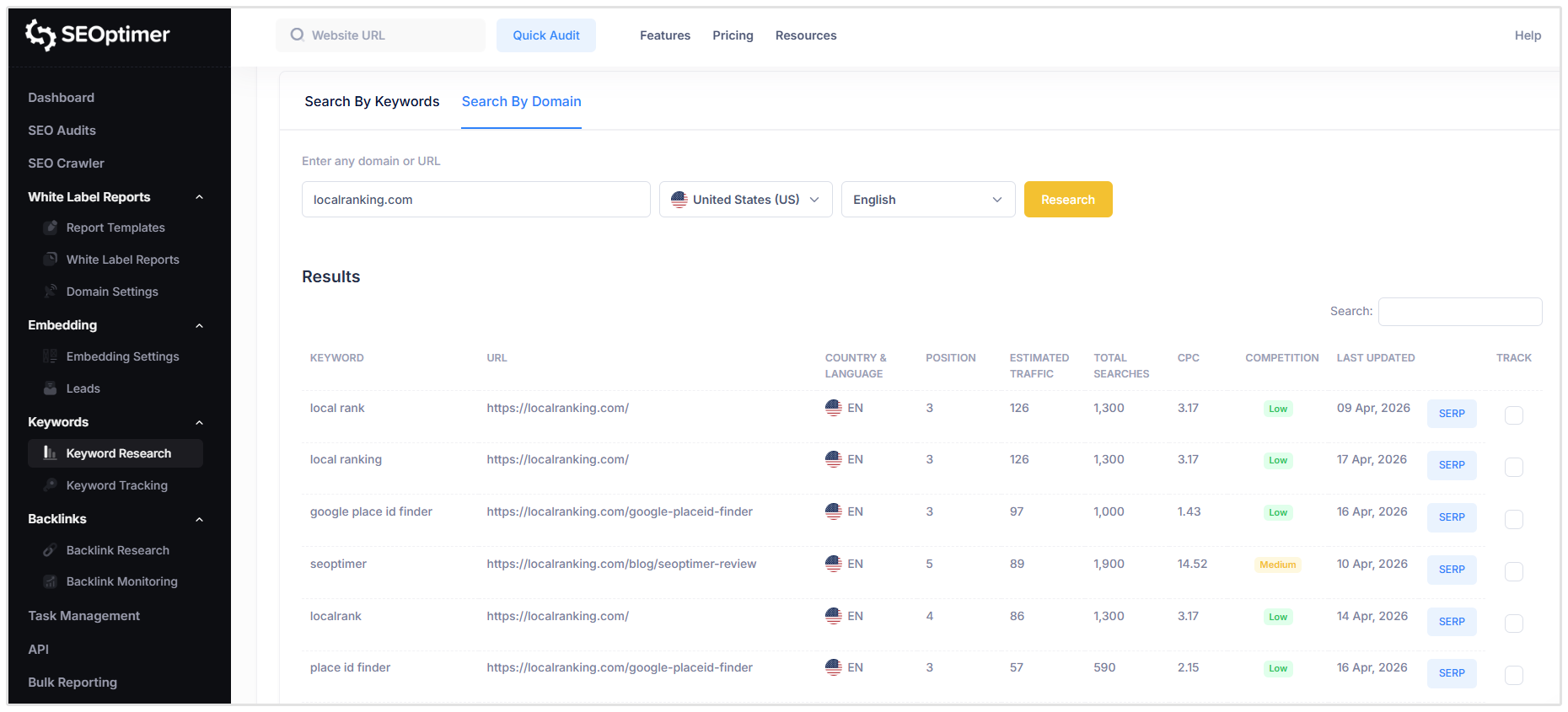 Keyword Research LocalRanking
